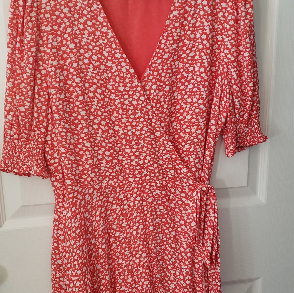 Bannana Republic red floral dress
